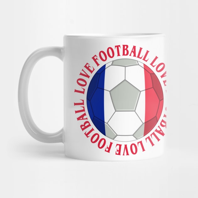 FRANCE- French Tricolour Football Soccer Icon by IceTees